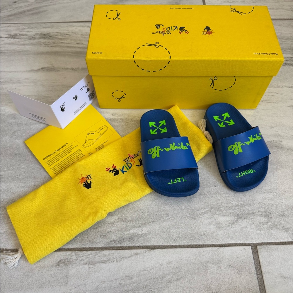Off-White Blue Slides